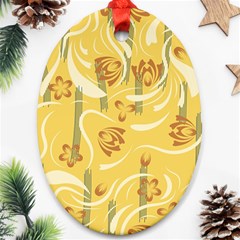 Folk Flowers Pattern  Ornament (oval) by Eskimos