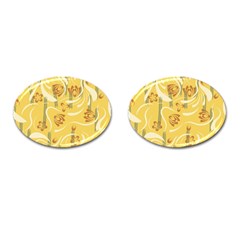 Folk Flowers Pattern  Cufflinks (oval) by Eskimos