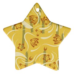 Folk Flowers Pattern  Star Ornament (two Sides) by Eskimos