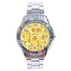 Folk Flowers Pattern  Stainless Steel Analogue Watch by Eskimos