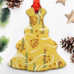 Folk Flowers Pattern  Christmas Tree Ornament (two Sides) by Eskimos