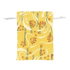 Folk Flowers Pattern  Lightweight Drawstring Pouch (s) by Eskimos