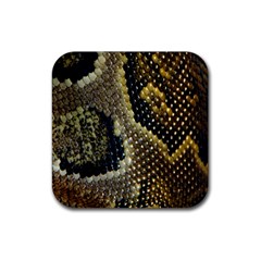 Leatherette Snake 2 Rubber Coaster (square)  by skindeep