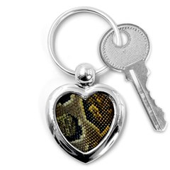 Leatherette Snake 2 Key Chain (heart) by skindeep