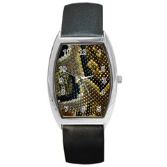 Leatherette Snake 2 Barrel Style Metal Watch by skindeep