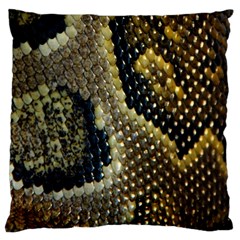 Leatherette Snake 2 Large Cushion Case (one Side) by skindeep