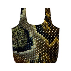 Leatherette Snake 2 Full Print Recycle Bag (m) by skindeep