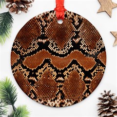 Leatherette Snake 3 Ornament (round) by skindeep