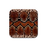 Leatherette Snake 3 Rubber Coaster (Square)  Front