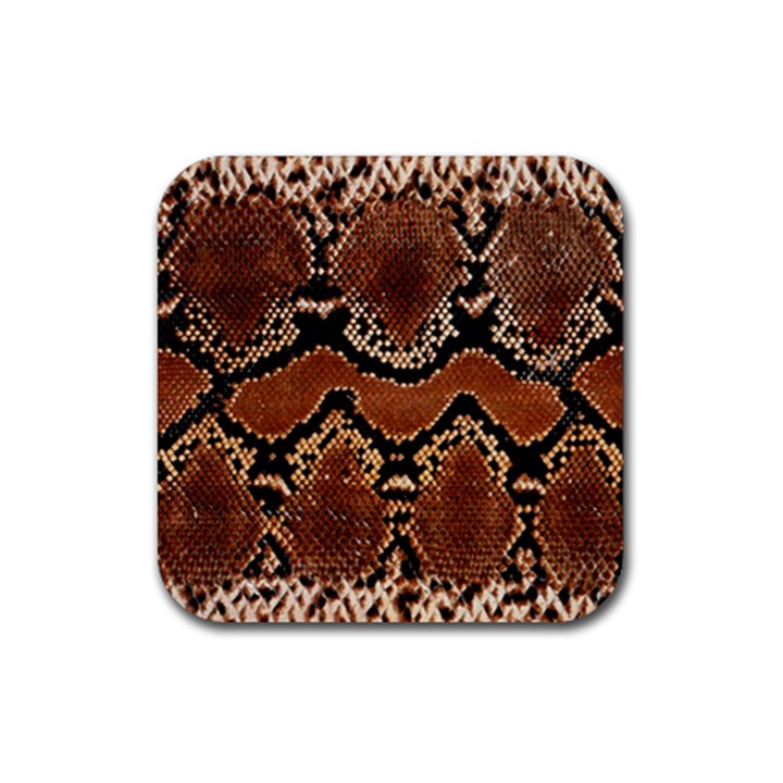 Leatherette Snake 3 Rubber Coaster (Square) 