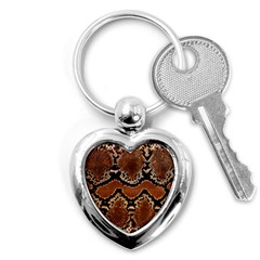 Leatherette Snake 3 Key Chain (heart) by skindeep