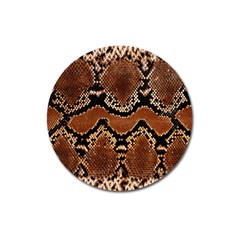 Leatherette Snake 3 Magnet 3  (round) by skindeep