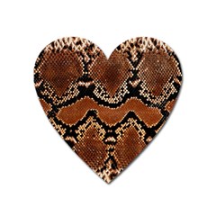 Leatherette Snake 3 Heart Magnet by skindeep