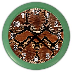 Leatherette Snake 3 Color Wall Clock by skindeep