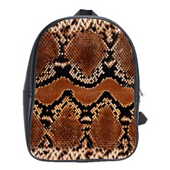 Leatherette Snake 3 School Bag (large) by skindeep