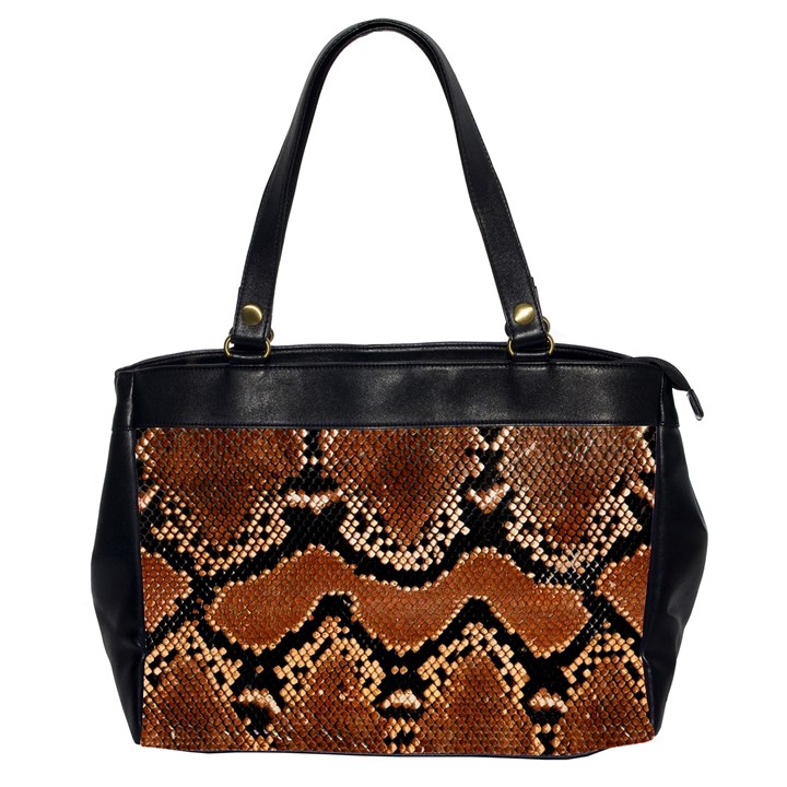 Leatherette Snake 3 Oversize Office Handbag (2 Sides)