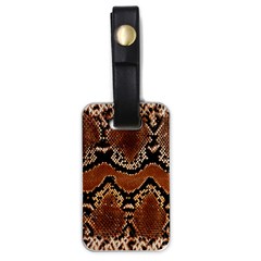 Leatherette Snake 3 Luggage Tag (one Side) by skindeep