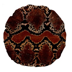 Leatherette Snake 3 Large 18  Premium Round Cushions