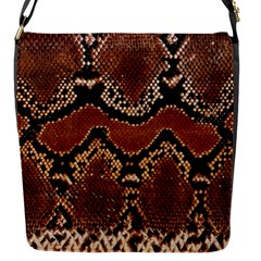 Leatherette Snake 3 Flap Closure Messenger Bag (s) by skindeep