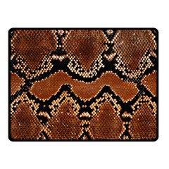 Leatherette Snake 3 Double Sided Fleece Blanket (small)  by skindeep