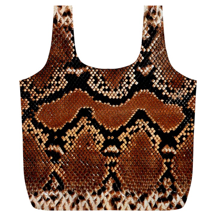 Leatherette Snake 3 Full Print Recycle Bag (XL)