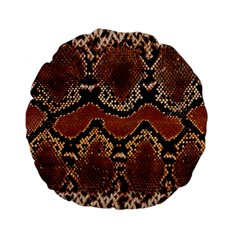 Leatherette Snake 3 Standard 15  Premium Flano Round Cushions by skindeep