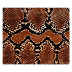 Leatherette Snake 3 Double Sided Flano Blanket (small)  by skindeep