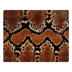 Leatherette Snake 3 Double Sided Flano Blanket (large)  by skindeep