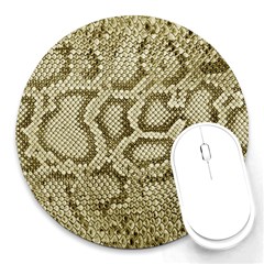 Leatherette Snake 4 Round Mousepads by skindeep