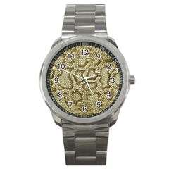 Leatherette Snake 4 Sport Metal Watch by skindeep