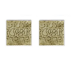 Leatherette Snake 4 Cufflinks (square) by skindeep