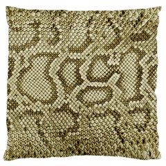 Leatherette Snake 4 Large Cushion Case (one Side) by skindeep