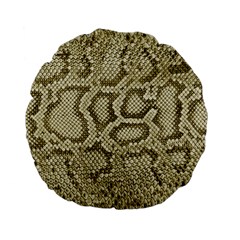 Leatherette Snake 4 Standard 15  Premium Flano Round Cushions by skindeep