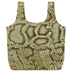 Leatherette Snake 4 Full Print Recycle Bag (xxxl) by skindeep