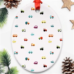 Cute Bright Little Cars Ornament (oval) by SychEva