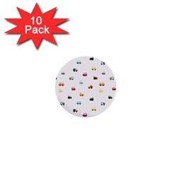 Cute Bright Little Cars 1  Mini Buttons (10 Pack)  by SychEva