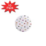 Cute Bright Little Cars 1  Mini Magnet (10 pack)  Front