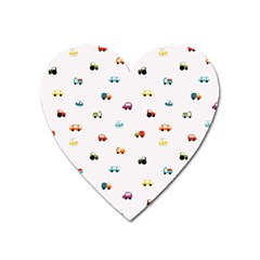 Cute Bright Little Cars Heart Magnet by SychEva