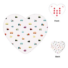 Cute Bright Little Cars Playing Cards Single Design (heart) by SychEva