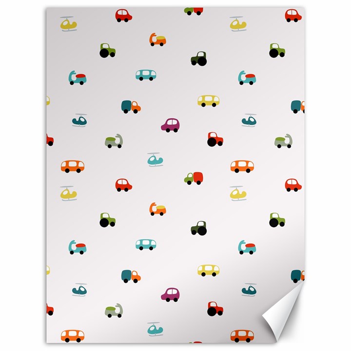 Cute Bright Little Cars Canvas 12  x 16 