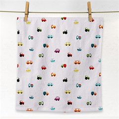 Cute Bright Little Cars Face Towel by SychEva