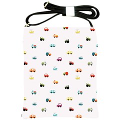 Cute Bright Little Cars Shoulder Sling Bag by SychEva