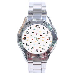 Cute Bright Little Cars Stainless Steel Analogue Watch by SychEva