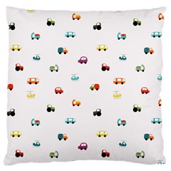 Cute Bright Little Cars Large Cushion Case (one Side) by SychEva