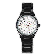 Cute Bright Little Cars Stainless Steel Round Watch by SychEva