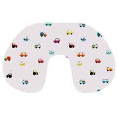 Cute Bright Little Cars Travel Neck Pillow by SychEva