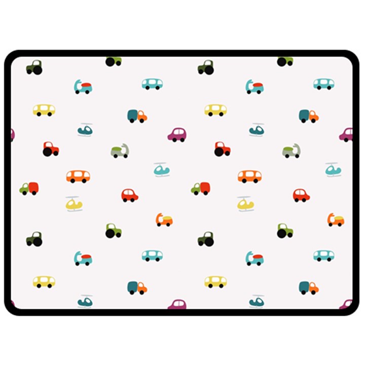 Cute Bright Little Cars Double Sided Fleece Blanket (Large) 