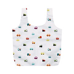 Cute Bright Little Cars Full Print Recycle Bag (m) by SychEva