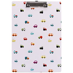 Cute Bright Little Cars A4 Clipboard