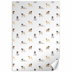 Funny Pugs Canvas 12  X 18  by SychEva